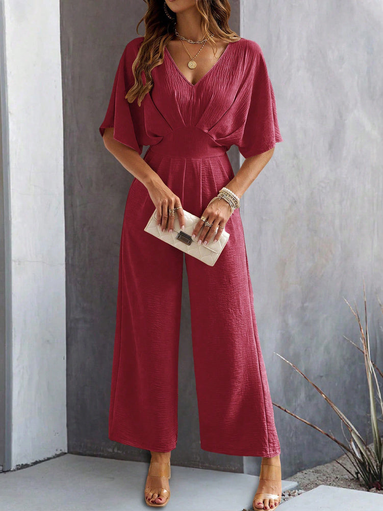 Sangria Sway Wide Leg Jumpsuit | Dames Jumpsuit met Wijde Pijpen
