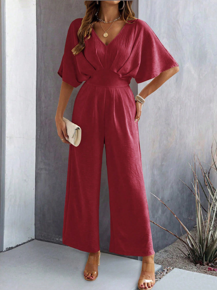 Sangria Sway Wide Leg Jumpsuit | Dames Jumpsuit met Wijde Pijpen