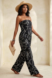 co-ord Set abstracte lijnkunst print