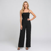 Glitter Strapless Jumpsuit met Wijde Pijpen