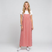 Luchtige Maxi Jurk met Streepprint en Losse Pasvorm
