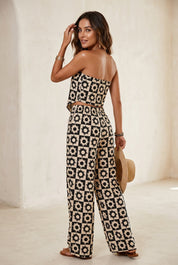Co-ord Set checkerboard met zoniconen