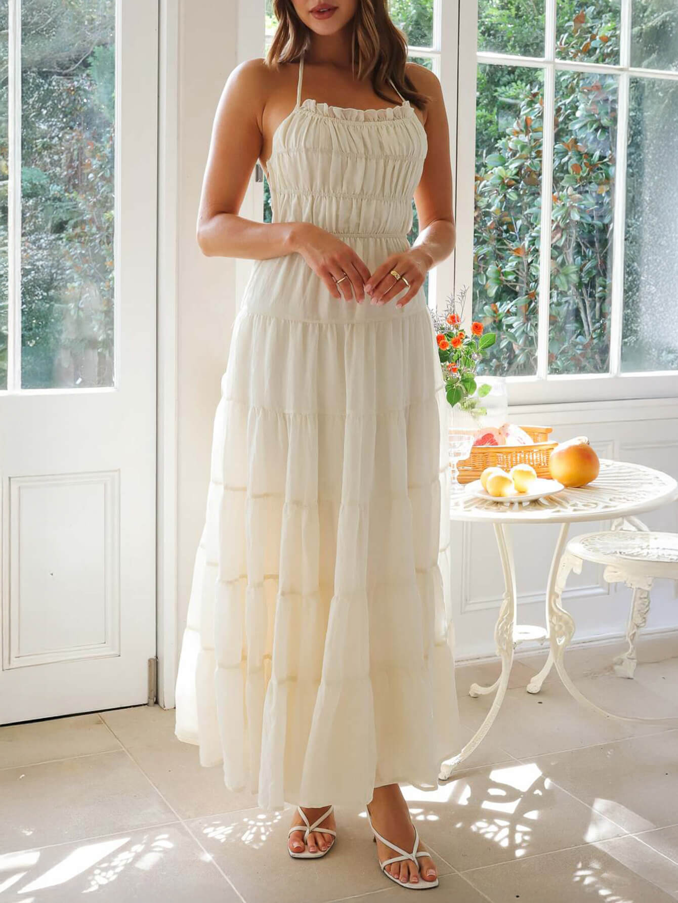 Good Timer Halter Maxi Jurk | Lange Jurk