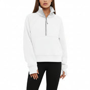 Sportieve Dames Sweater met Hoge Kraag