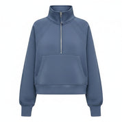 Sportieve Dames Sweater met Hoge Kraag