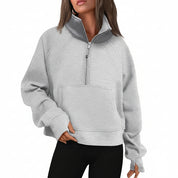 Sportieve Dames Sweater met Hoge Kraag