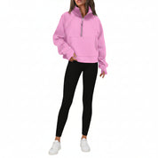Sportieve Dames Sweater met Hoge Kraag