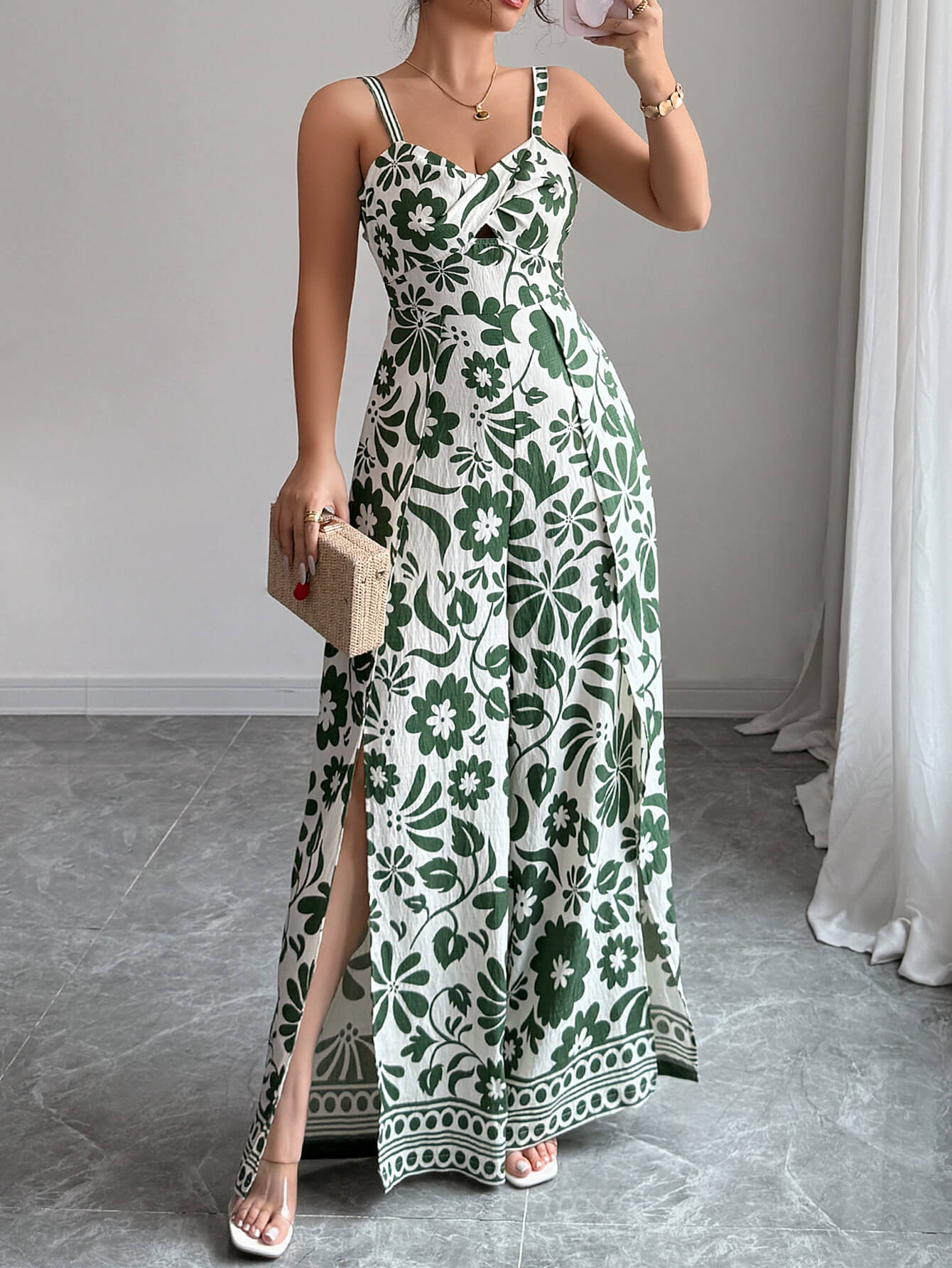 Bliss Escape Floral Jumpsuit - green