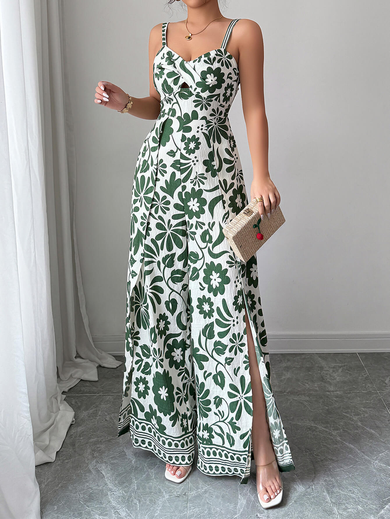 Bliss Escape Floral Jumpsuit - green