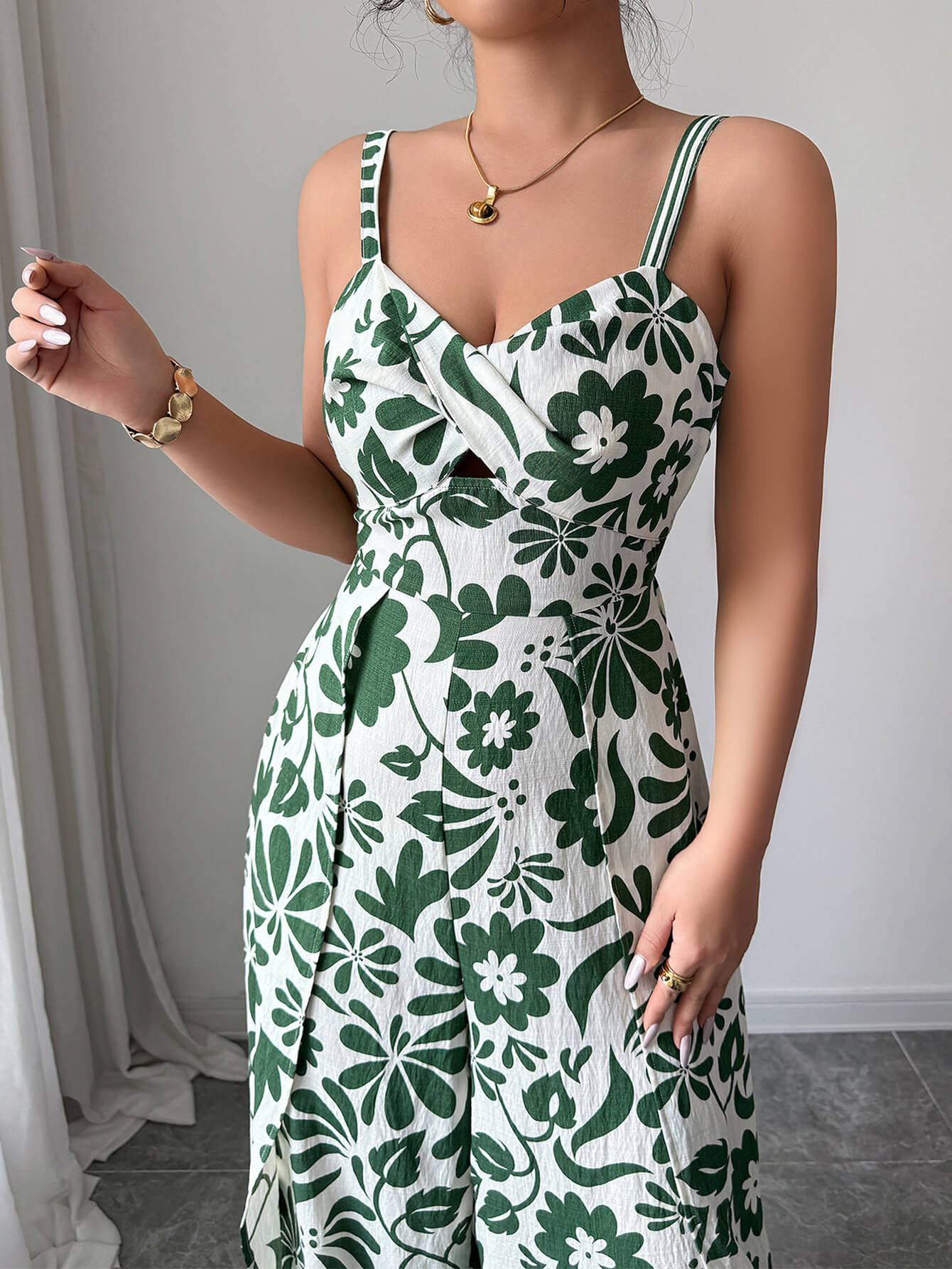 Bliss Escape Floral Jumpsuit - green