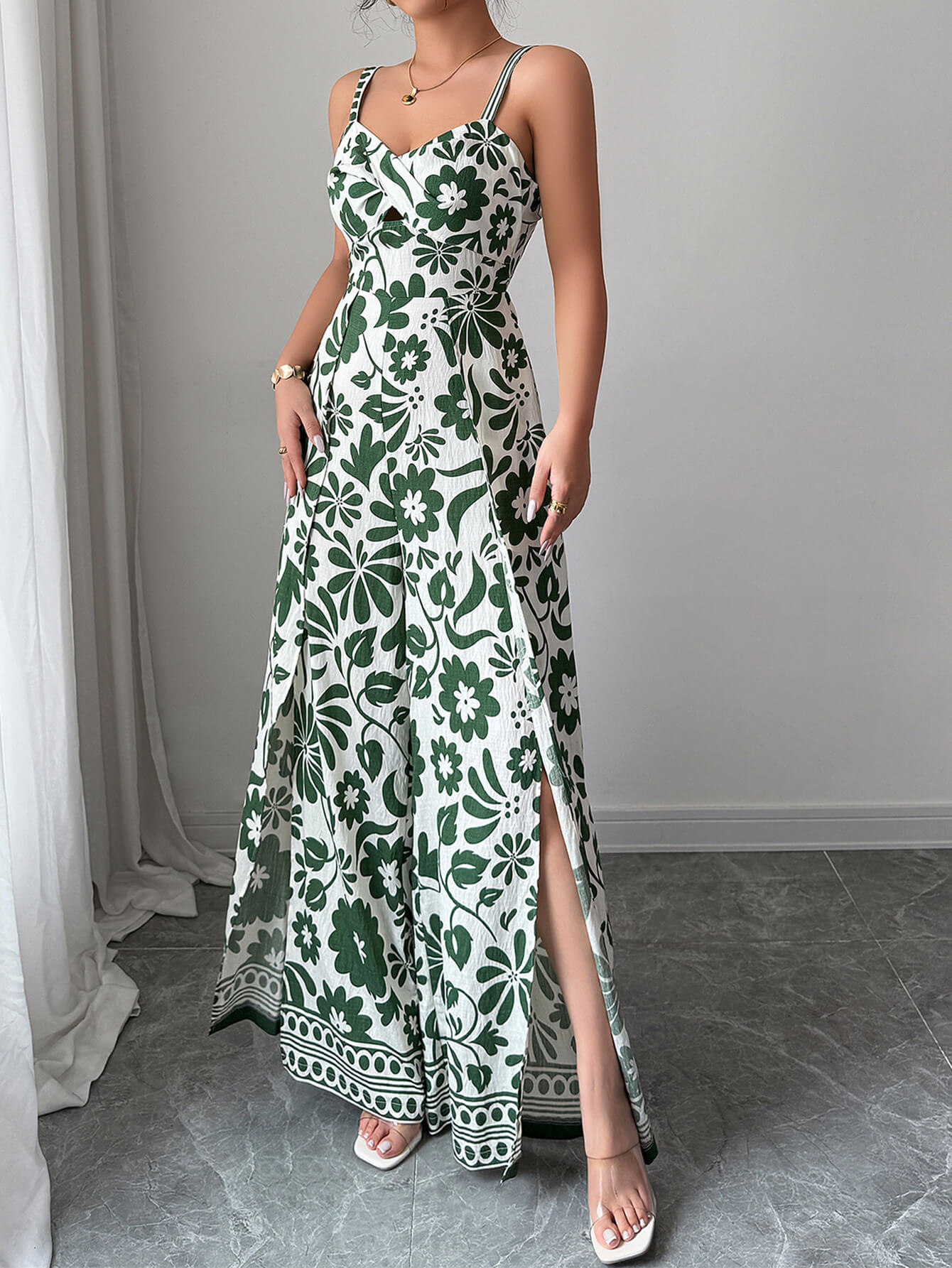 Bliss Escape Floral Jumpsuit - green