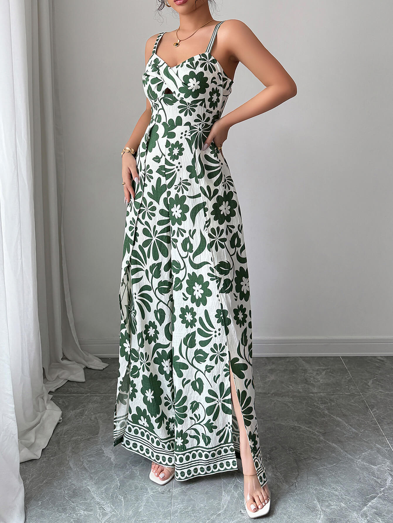 Bliss Escape Floral Jumpsuit - green