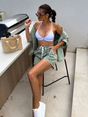Cool Again | Denim Bijpassende Set - groen