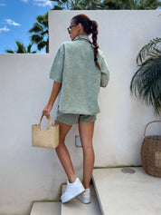 Cool Again | Denim Bijpassende Set - groen