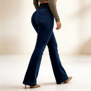 Jeans dames | High waist flare jeans met stretch