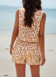 Nadia Printed Matching Set - Khaki