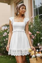 Korte Witte Ibiza Jurk