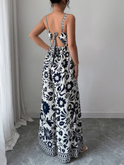 Bliss Escape Floral Jumpsuit - navy