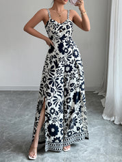 Bliss Escape Floral Jumpsuit - navy