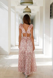 Zomerjurk Dames – Romantische Bloemenprint en Ruches voor een Zomerse Look