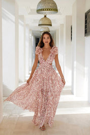 Zomerjurk Dames – Romantische Bloemenprint en Ruches voor een Zomerse Look