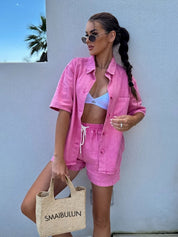 Cool Again | Denim Bijpassende Set - Roze
