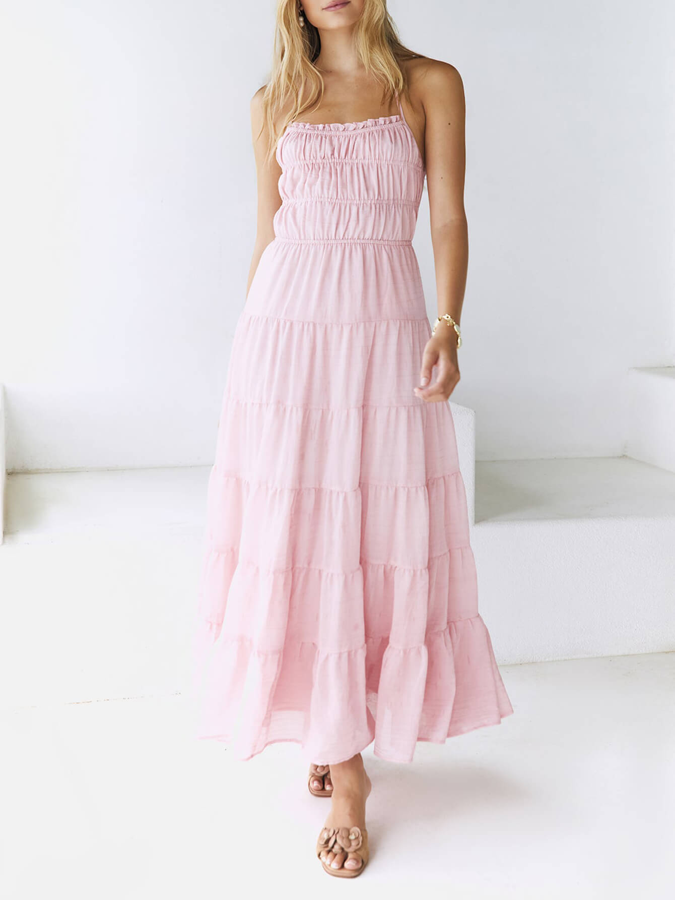 Good Timer Halter Maxi Jurk | Lange Jurk