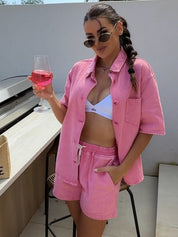 Cool Again | Denim Bijpassende Set - Roze
