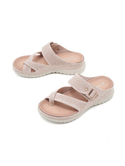 Ademende Gecushioneerde Sandalen - roze