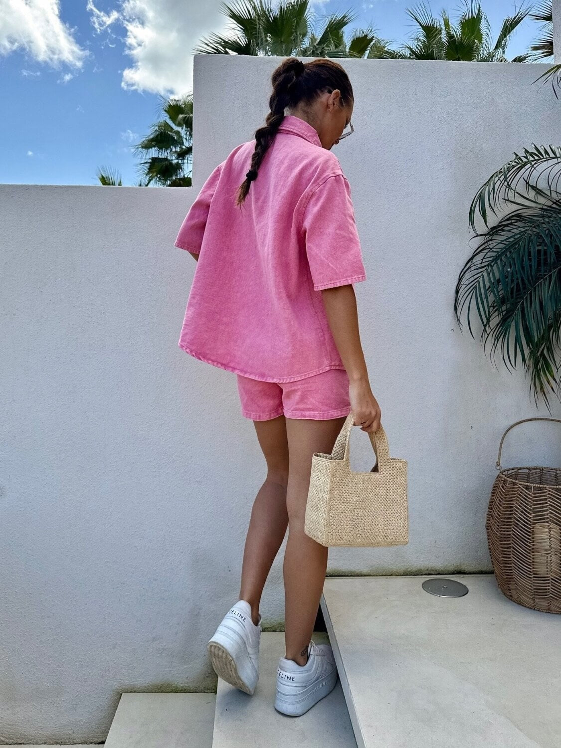 Cool Again | Denim Bijpassende Set - Roze