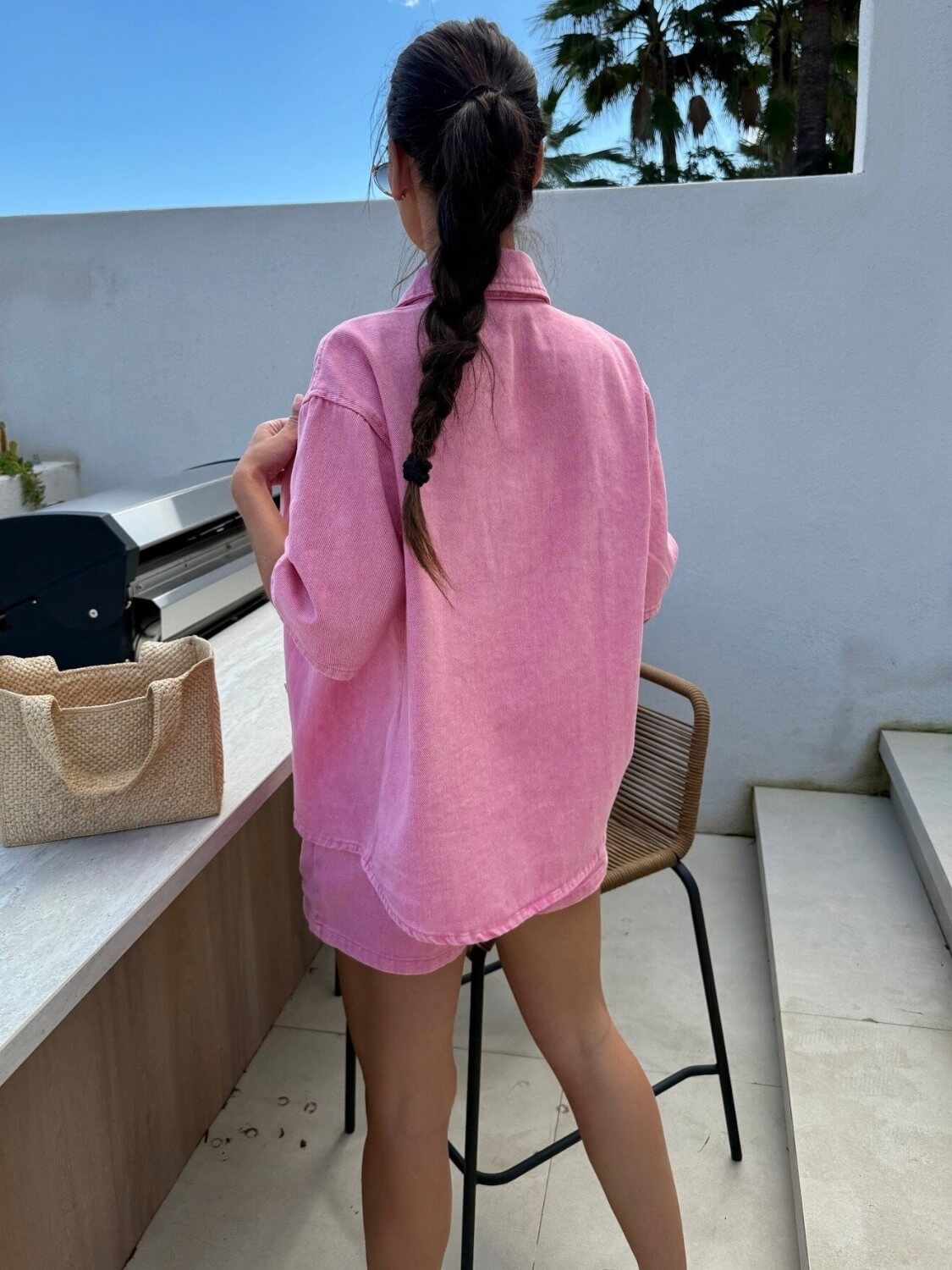Cool Again | Denim Bijpassende Set - Roze