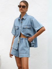 Easy Mode | Bijpassende Jeans Set - blauw