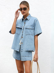 Easy Mode | Bijpassende Jeans Set - blauw