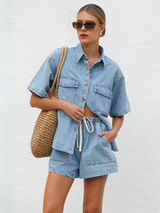 Easy Mode | Bijpassende Jeans Set - blauw